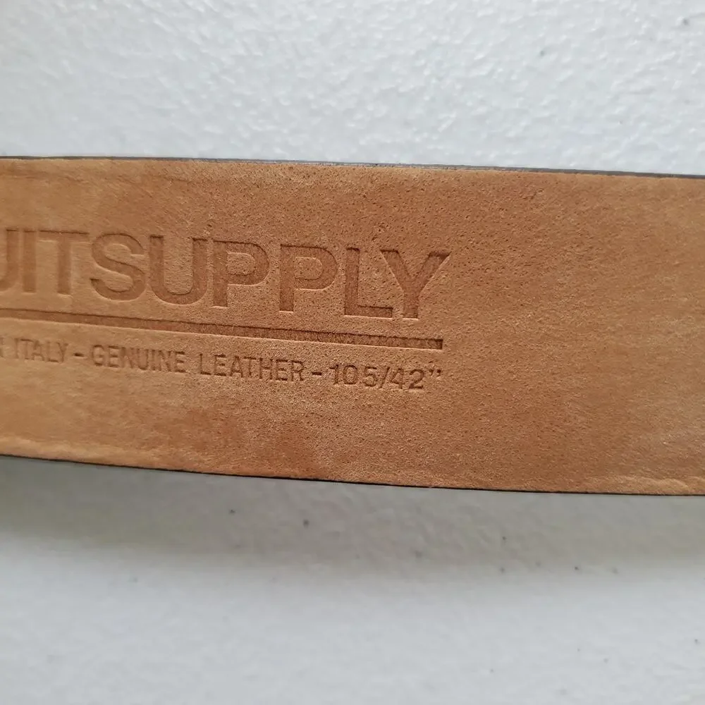 Suitsupply Belt Mens 42 Black Leather Made In Italy Dress Business Classic